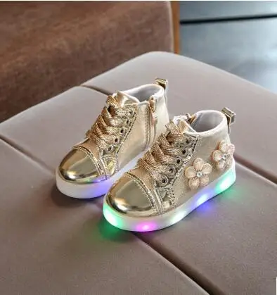 Весенние детские кроссовки, детская обувь для девочек, повседневная обувь для малышей, светодиодный светильник, светящиеся кроссовки, tenis infantil - Цвет: photo color