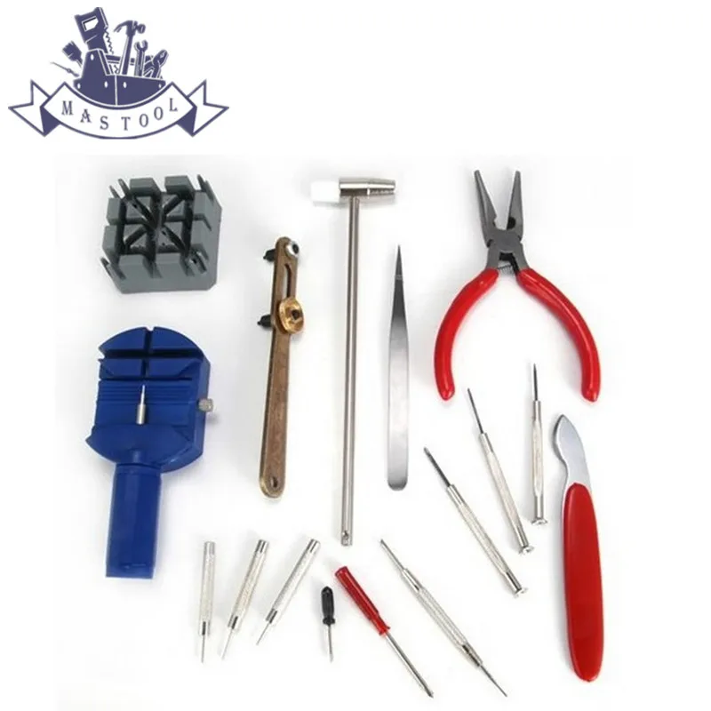 Creative 16pcs Watch Clock Opener Tool Kit Watch Repair Tool Cell Pin