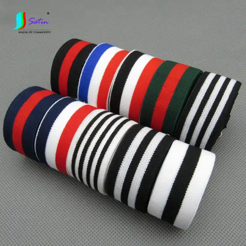 Multi Colour //Black //White 6cm Wide Stretch Elastic Waistband Cuffs WAVY Elastic
