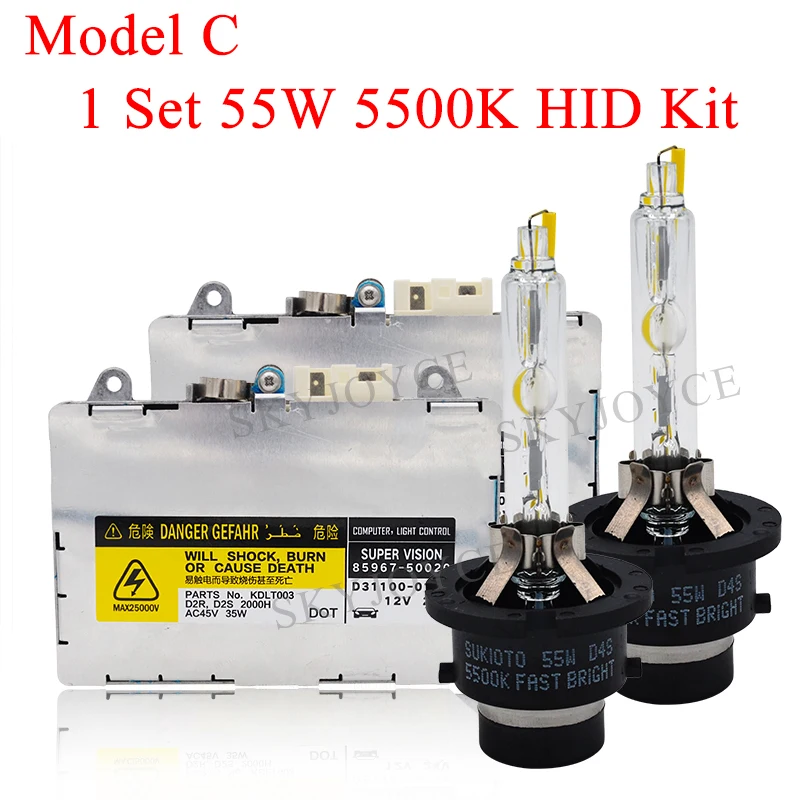 SKYJOYCE Original 55W D2S D2R D4R D4S Xenon HID Kit 55W 5500K HID Bulb D2S D4S Ballast 85967-50020 Car Headlight Kit Xenon D2S (7)