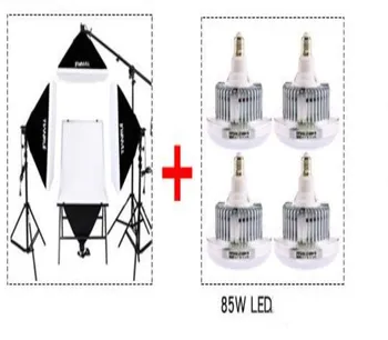 

LED Studio Still Life Table Clothing Soft Light Box Top Light Stand +85W LED set 4 CD50 T06