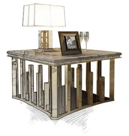 Natural marble Stainless steel Coffee Table Living Room Home Furniture minimalist modern rectangle mesas de centro table basse