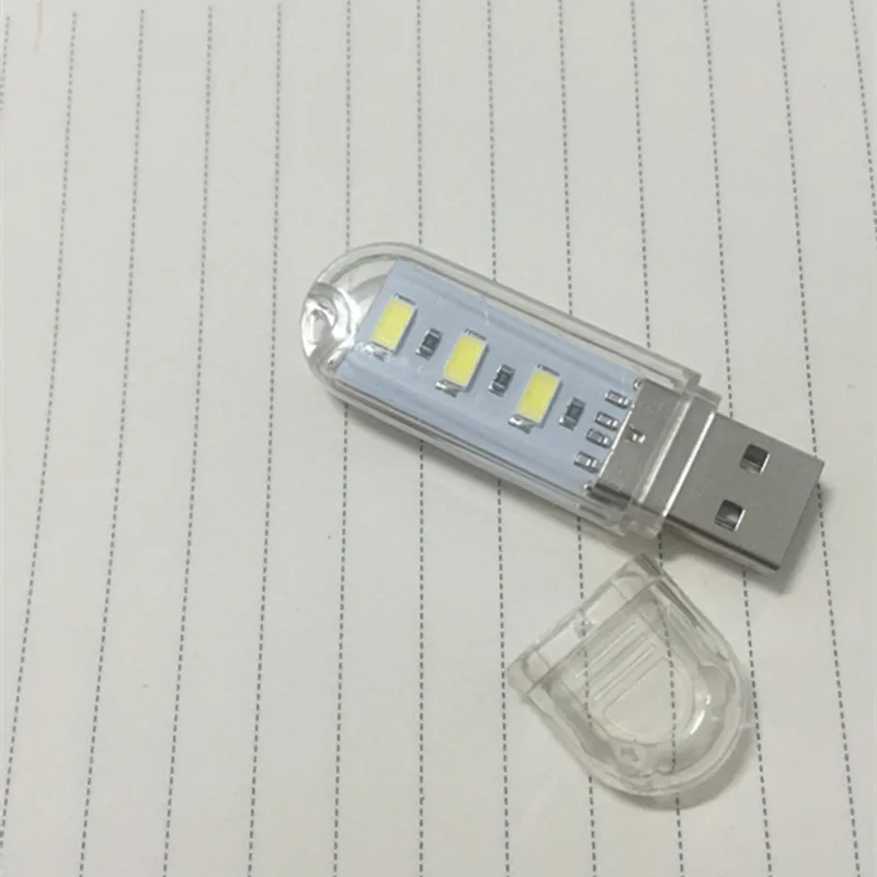 Led night light usb night lamp 3 leds white warm white  (7)
