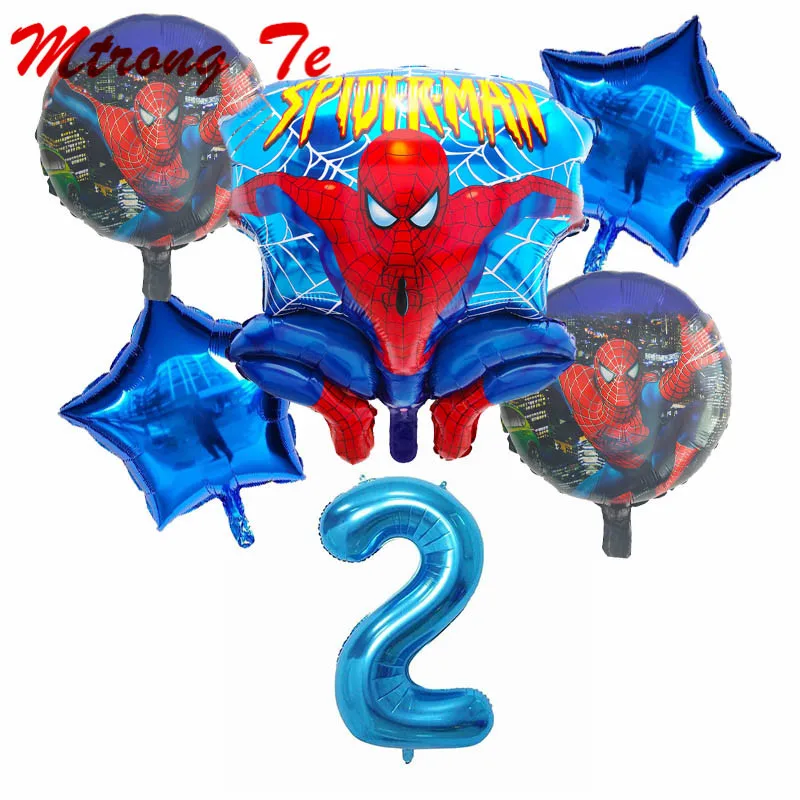 6 шт./лот, воздушные шары с гелием из фольги «Человек-паук», размер 40 дюймов, красные вечерние надувные шары, праздничные украшения для детских игрушек, Звездные шары - Цвет: Золотой