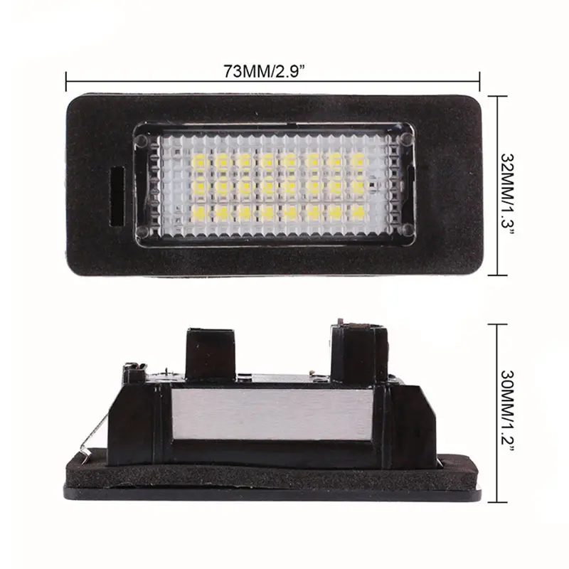 2 шт./компл. багажник автомобиля светодиодный Подсветка регистрационного номера 24 светодиодный s лампа для BMW E39 E60 E90 X серии M8617