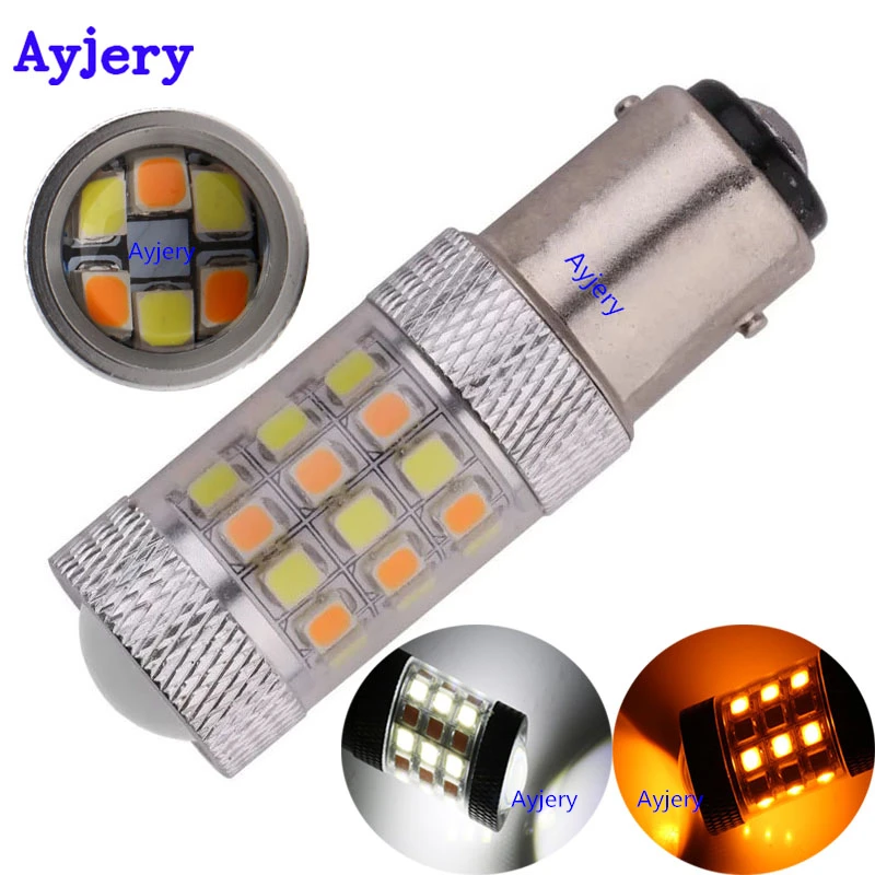 AYJERY Новинка! 2 шт S25 1157 BAY15D P21/5 W 2835 42 SMD Led 12VDC лампы стоп-сигнал светильник s Авто резервный задний фонарь 2 цвета автомобильный светильник