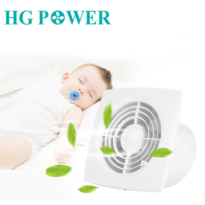 

6'' 220V Low Noise Home Air Blower Ventilator Bathroom Ventilation Fan Hotel Wall Fan Silent Extractor Exhaust Fan for Kitchen