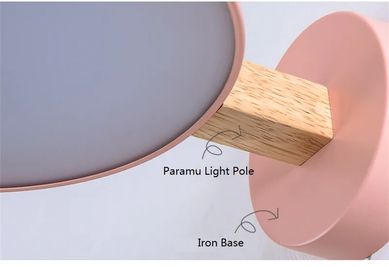 Простые современные светодиодный настенный светильник приглушить прикроватные бра Творческий Цвет гладить акрил, дерево бра Спальня