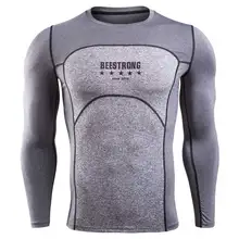 Men Quick Dry Workout Gymming Top Tee Sporting Runs Yogaing Compress Fitness Clothes Exercise Plus Size Clothing T Shirt MY17812