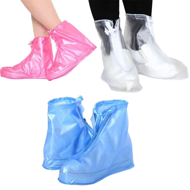 

KLV High Quality PVC Rain Shoes Reusable Unisex Women Men Waterproof Protector Boots Cover Rain Shoes Anti-Slip