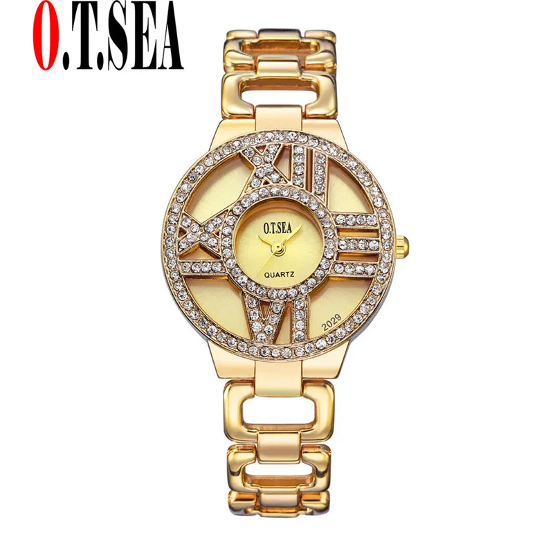 

Brand Women Bracelet Watch Alloy Dial Quartz Analog Rhinestone Bracelet Wrist Watch Luxury Ladies Dress Clock Relogio Feminino