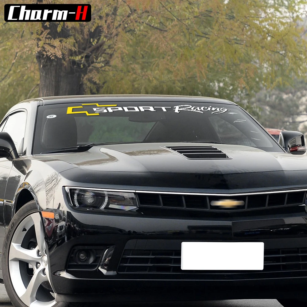 2X Relfective ملصق حائط من الفينيل‏ الزجاج الأمامي ملصقات نافذة لشفروليه كروز أفيو أورلاندو كابتيفا Lacetti trax الرياضة سباق الجرافيك