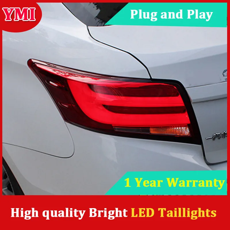 Ymi Car Tail Light For Toyota Vios Taillights 20142016 Led Yaris Tail