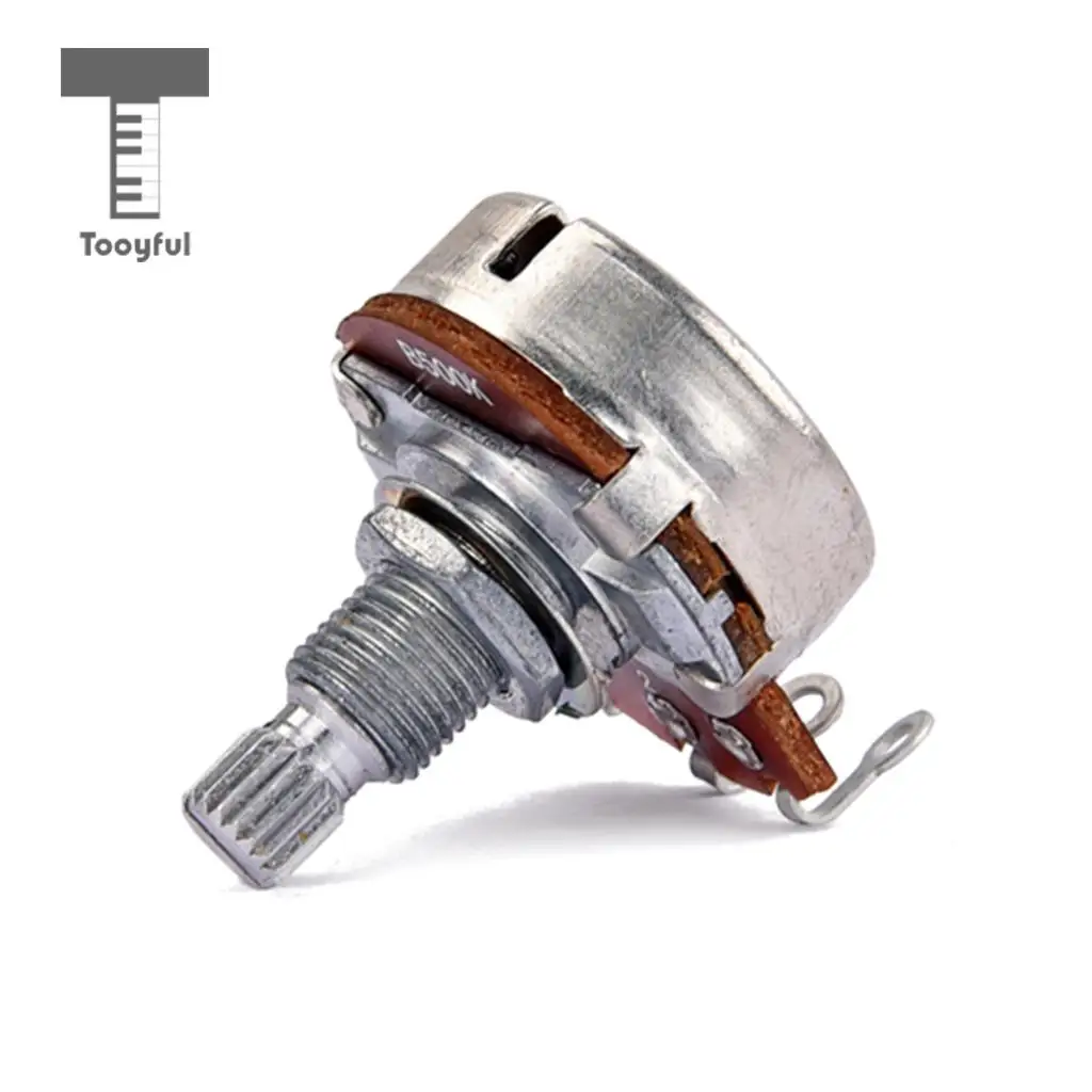 Tooyful 2 Pieces Taper B500K Potentiometer Audio Tone Pots 18mm Split Shaft for Electric Guitars Bass Parts 