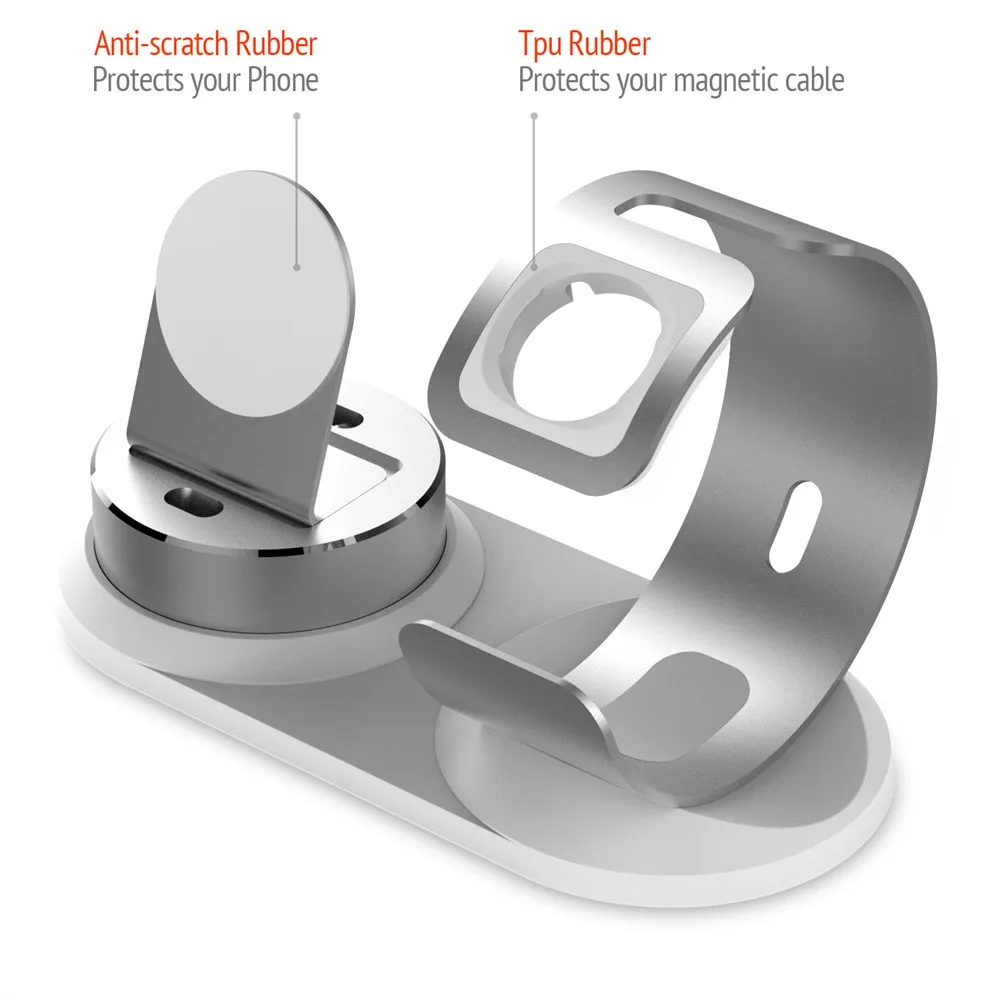 Новинка 4 в 1 Подставка для зарядки док станции Apple Watch Series 3 / 2 AirPod