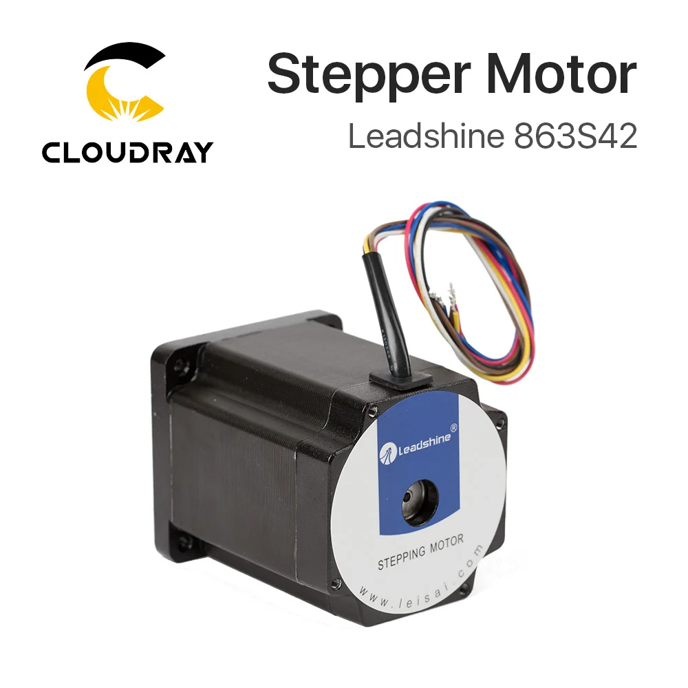 Cloudray Leadshine 3 фазы шагового двигателя 863S42 для NEMA34 4.3A Длина 103 мм вал 12 мм