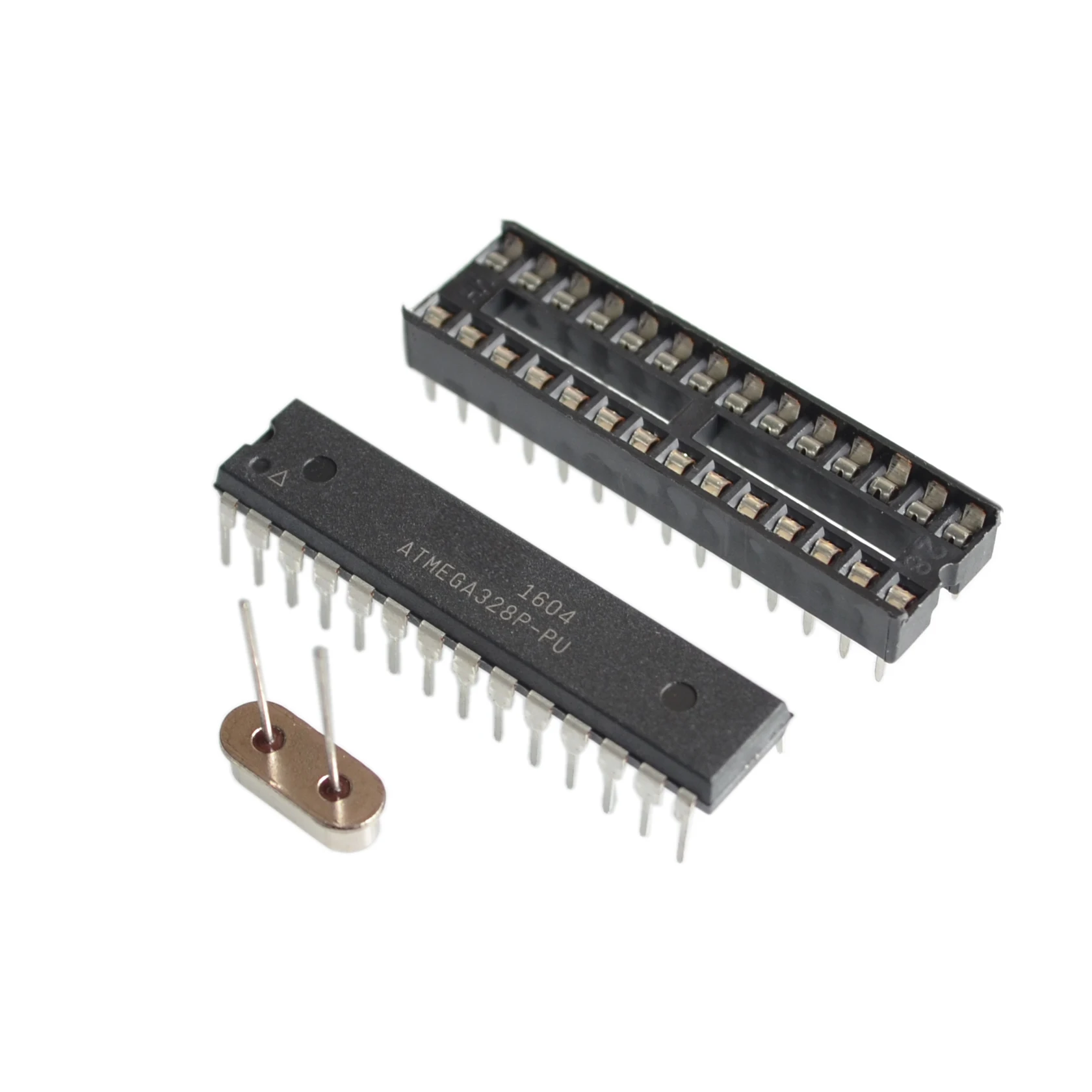 30 шт./партия (10 шт. ATMEGA328P PU + 10 DIP разъем 16 МГц кристалл K)|dip socket|lot lotlot 10pcs |