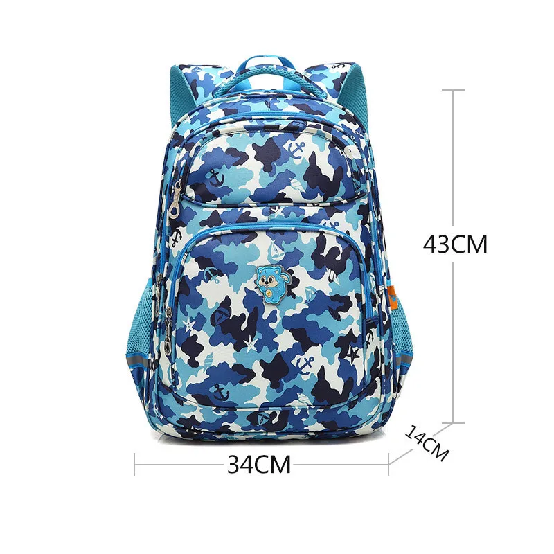 Нейлоновые женские школьные сумки, ортопедический рюкзак для девочек с цветочным принтом, школьные сумки для подростков, мальчиков, студентов, детский рюкзак - Цвет: camouflage L
