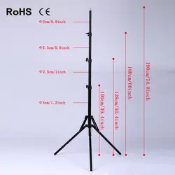 Фото 2 м Осветительные стойки штатив с 1/4 головки винта для Аксессуары для фотостудий вспышки видео Зонты Отражатели Освещение