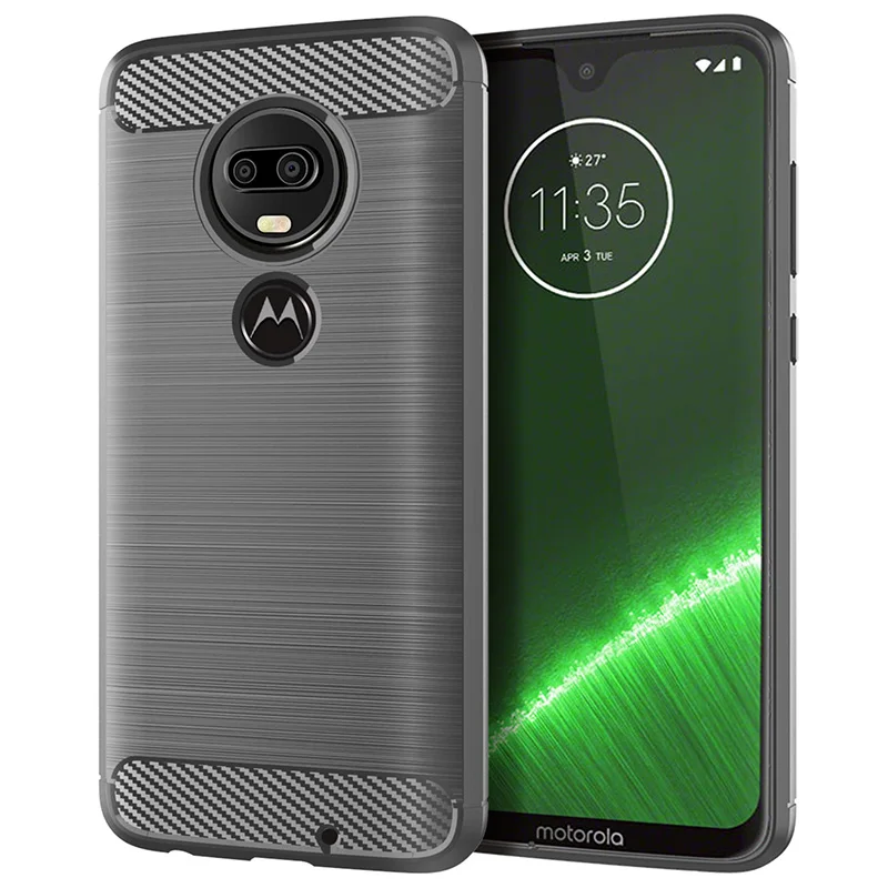 Ультратонкие Чехлы для MOTO G5 G5S G6 G7 Plus чехол из углеродного волокна Motorola Play Power P40