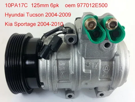 Автомобильный Компрессор кондиционера для Hyundai Tucson Kia Sportage 10PA17C 977012E500 162502920J 977011D500