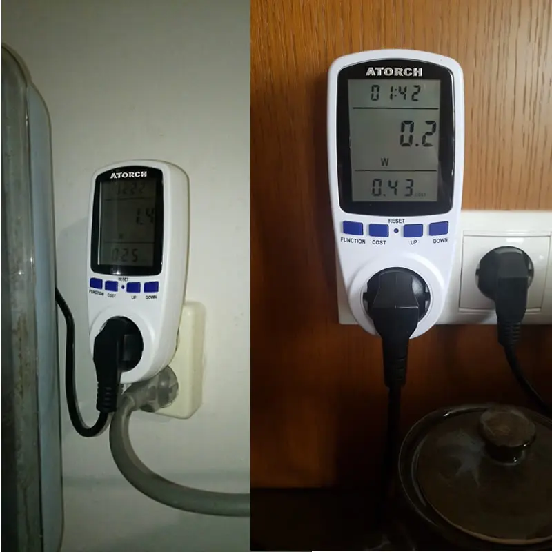 ATORCH 220v AC měřič výkonu digitální wattmetr energie eu watt - Měřicí přístroje - Fotografie 5