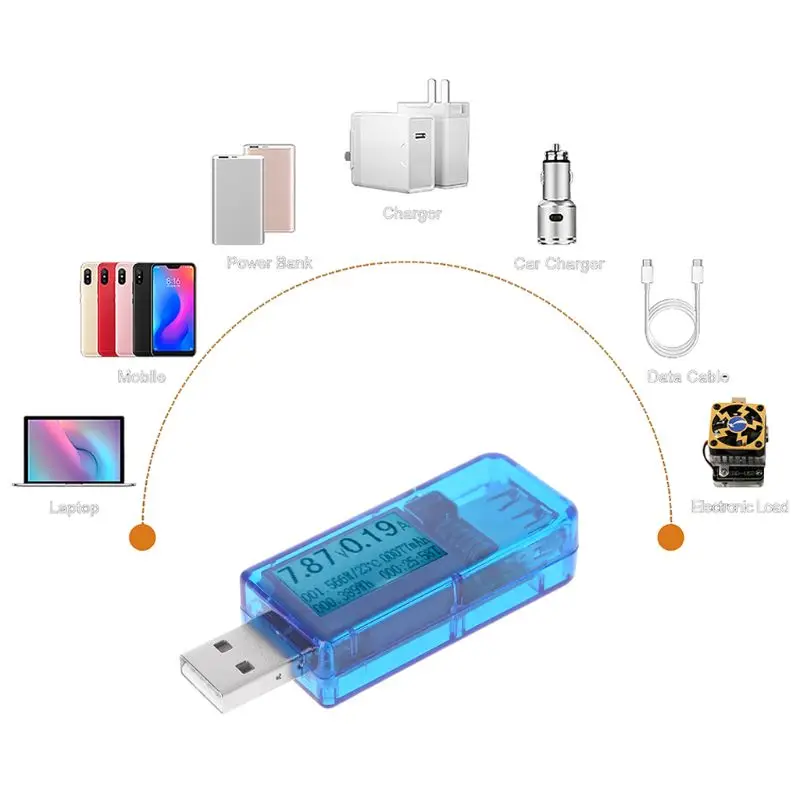 12 в 1 USB тестер напряжение измеритель тока запасные аккумуляторы для телефонов зарядное устройство индикатор детектор 68x24x15 мм