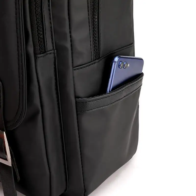 Профессиональный мужской деловой рюкзак для путешествий, водонепроницаемый тонкий рюкзак для ноутбука, школьная сумка, офисный мужской рюкзак, кожаная сумка
