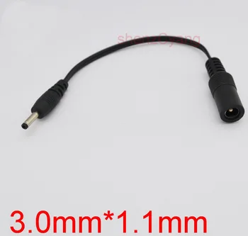 

200pcs High quality All copper brand new DC cable power jack female 5.5mm x 2.1mm plug male 3.0mm x 1.1mm Cable plug adapter