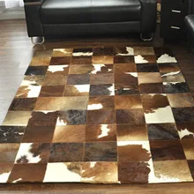 Модный художественный ковер натуральная коровья кожа кожаный силиконовый коврик