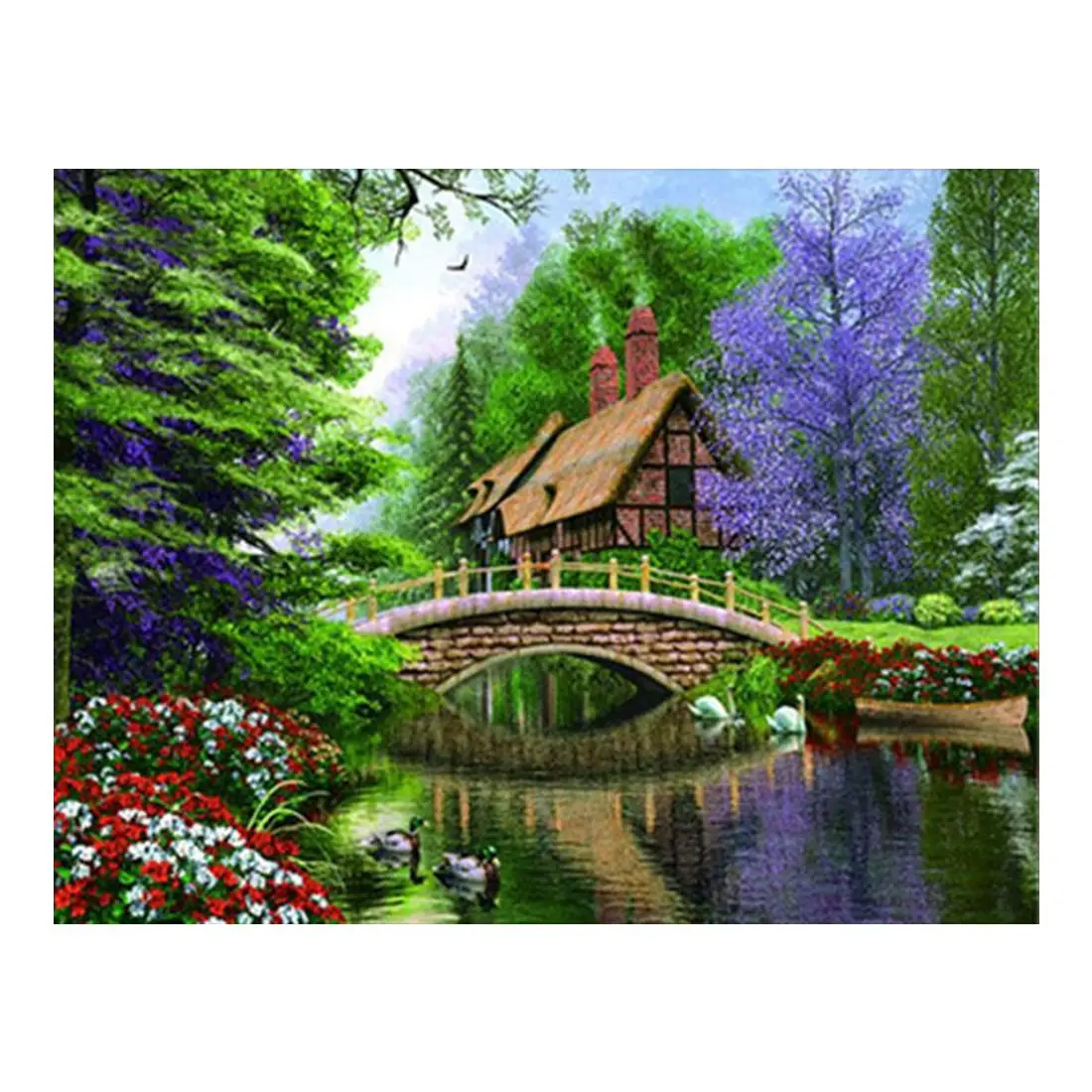 DIY 5D Diamond Mosaic Landscape Forest Full Diamond Painting Cross