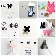 GUUUUO Nordic Style Wooden Clothes Wall Hook For Kid Baby Room Decoration Wood Hanger Hook For Clothes In Door Decorative Hanger
