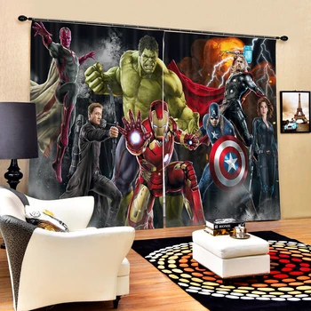 

Cartoon comics Heroes 3D Blackout Curtains Healthy non-pollution Digital Print Customiz Design Tablecloth Shower Curtain Bedding