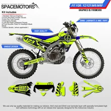 MotoSpace Customized Team Graphics Backgrounds Decals 3M Custom Stickers For YAMAHA WR450F YZF YZ WRF 010