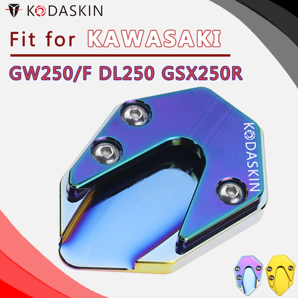 

KODASKIN Motorcycle CNC Aluminum Side Stand Enlarge for SUZUKI GW250 GW250F DL250 GSX250R