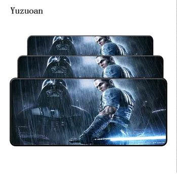 

Yuzuoan Hot 900*400*5MM Lock Edge Mouse Desk mats New Star Wars more Personalized mouse pad mouse pads Gamer Gaming Mouse Pad