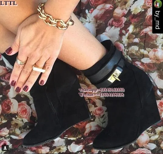 Hot Sale Wedge Suede Lace Up Winter Warm Snow Boots Shoes Fur Woman Ankle Booties platform Height Increasing heel Casual Shoes Hot Sale Wedge Suede Lace Up Winter Warm Snow Boots Shoes Fur Woman Ankle Booties platform Height Increasing heel Casual Shoes