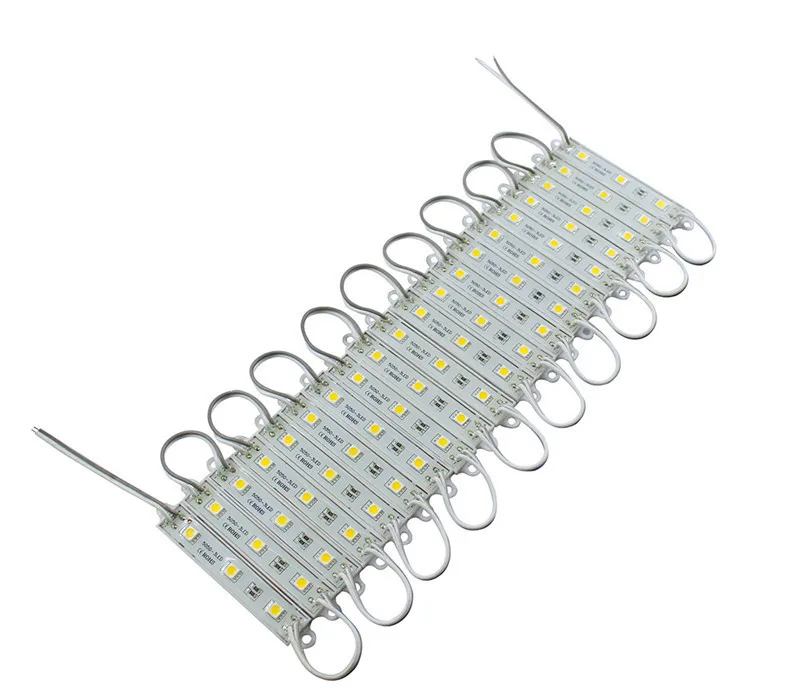 5050 3 светодиодный модули 40 шт желтый/зеленый/красный/синий/белый/теплый белый/RGB Водонепроницаемый IP65 DC12V светодиодный свет