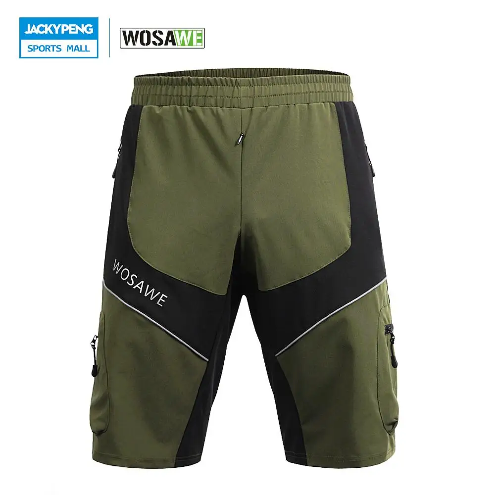 

WOSAWE Men Loose Shorts MTB Mountain Road Bike Shorts Bicycle Leisure Baggy Running Shortpants Cycling Clothing Sportswear