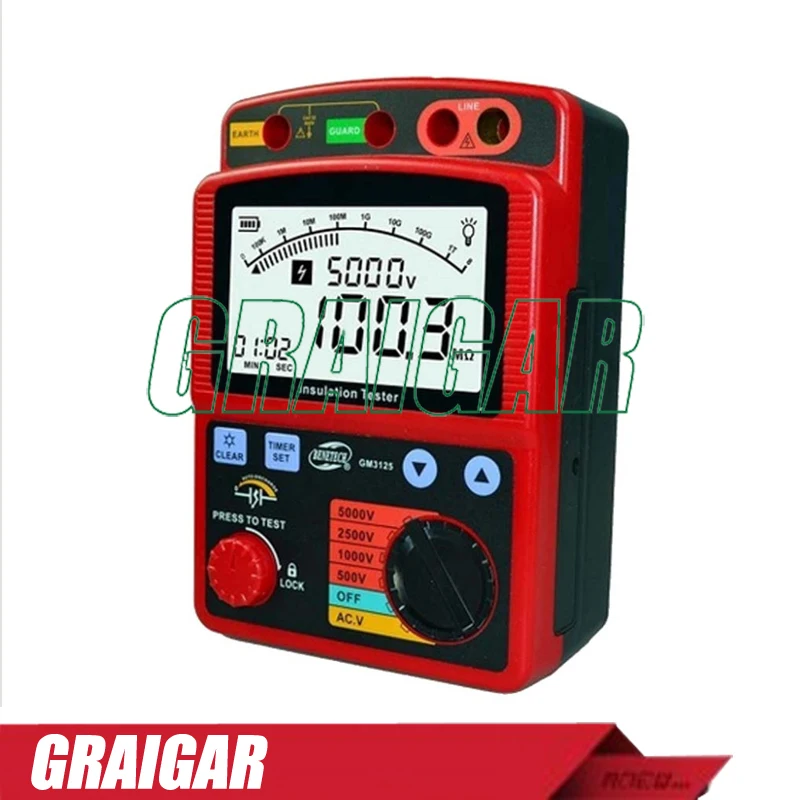 GM3125 Digital Insulation Resistance Tester High Voltage Insulation