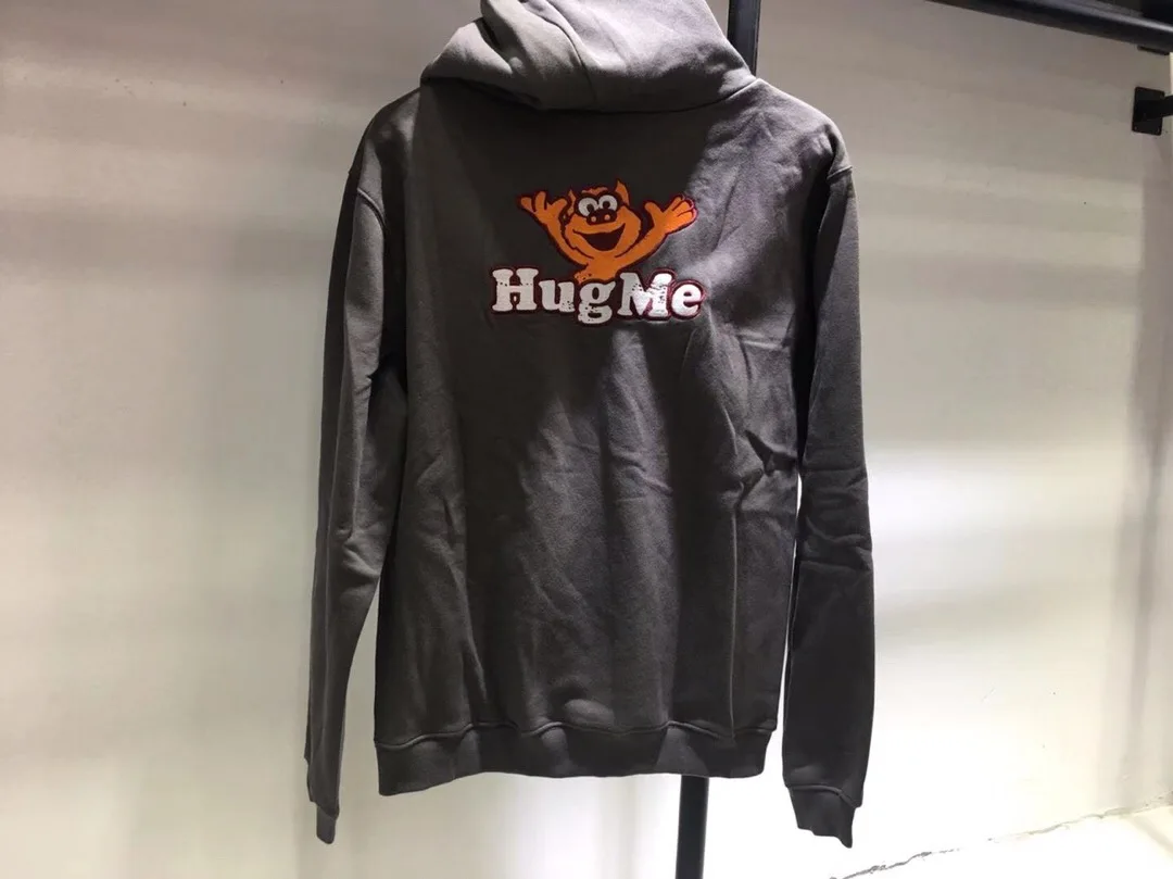 2018 Best версия Vete для мужчин ts Hug Me вышивка женщин Oversize толстовки Толстовка Хип Хоп Уличная Хлопок пуловер с капюшоном