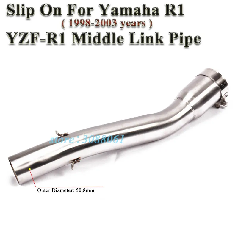 Слипоны для Yamaha R1 YZF-R1 1998-2003 мотоцикл SC GP Проект гоночный выхлопной выход модифицированный глушитель средняя Соединительная труба - Цвет: Middle Link Pipe