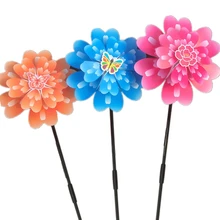 Бабочка ветряная мельница Пион цветок красочный ветер Спиннер домашний сад Декор