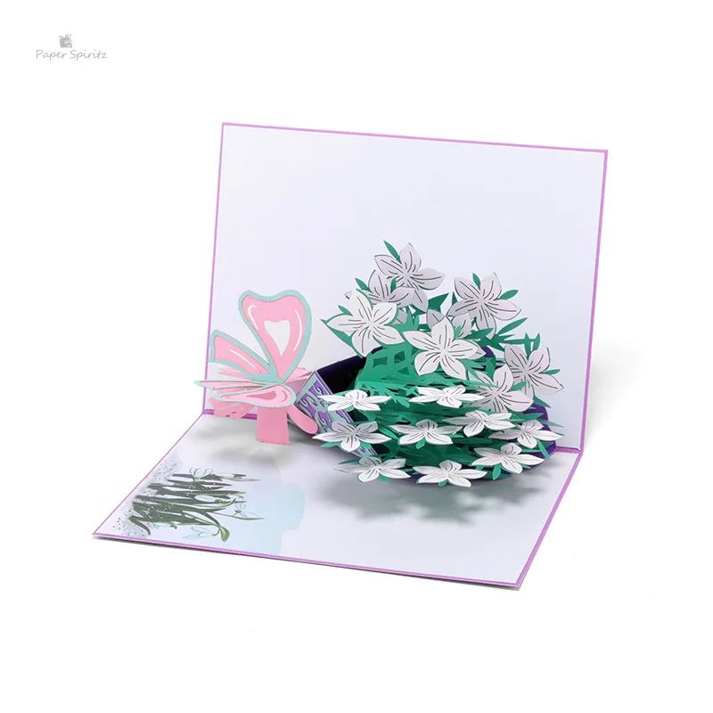 Wedding Invitations Thanksgiving Day Thank You Postcards Laser Cut 3D Pop Up Greeting Cards Marriag - 32897260651