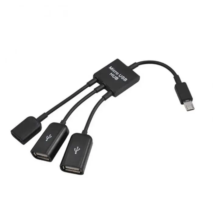 3 в 1 микро usb-хаб папа-мама и двойной USB 2,0 адаптер хоста OTG кабель XR649