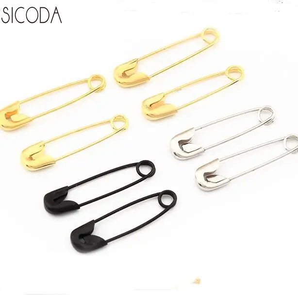 SICODA diy accessories 19mm Gold /black/silver small safty pins clothes