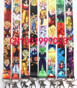 

Wholesale 100pcs Japan cartoon Anime Dragon Ball key lanyards id badge holder keychain straps for mobile phone H-590