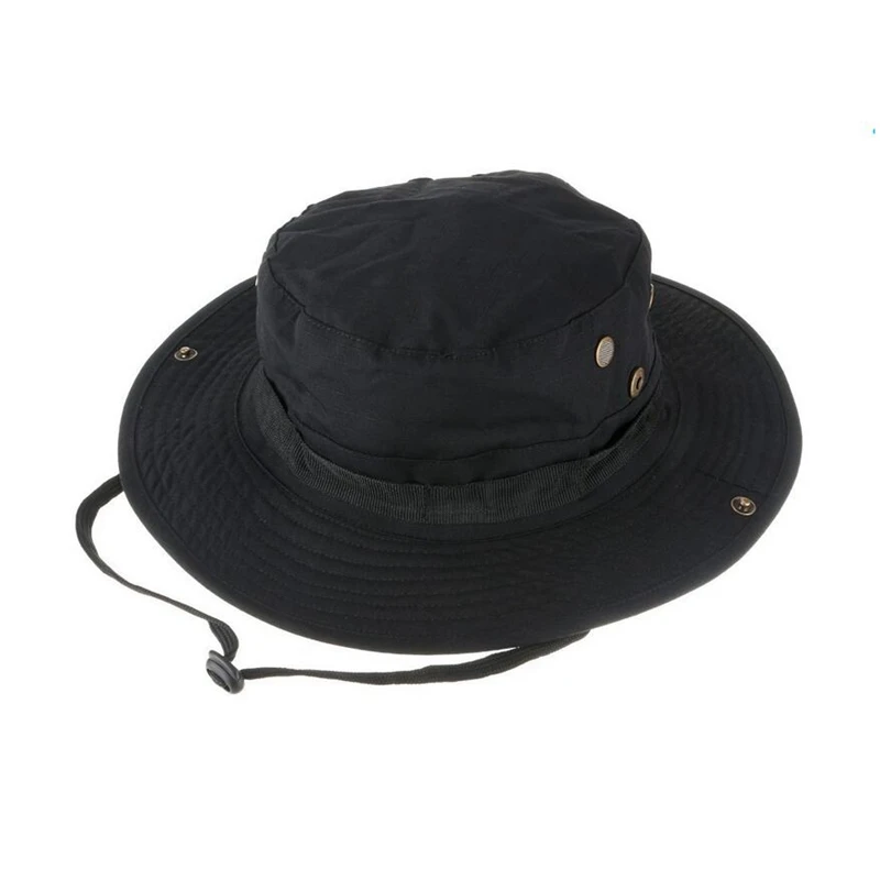 Военная армейская тактическая шляпа Bonnie охотничья шляпа с круглыми полями, Солнцезащитная шляпа, шляпа для кемпинга, пешего туризма - Цвет: black
