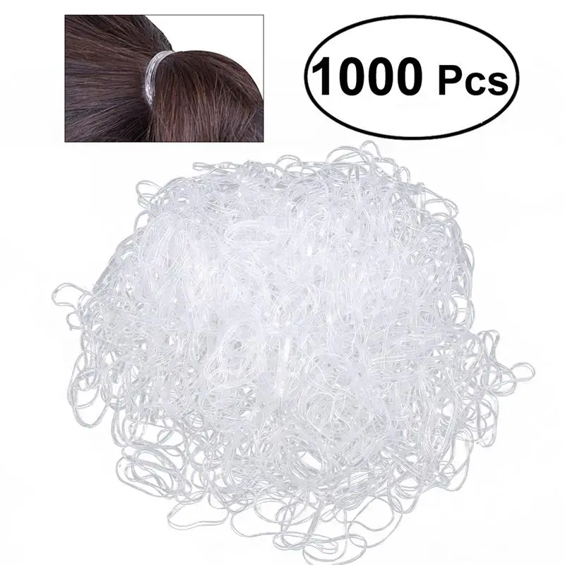 1000 шт. одноразовые резинки для волос резинки для детей прическа(белый