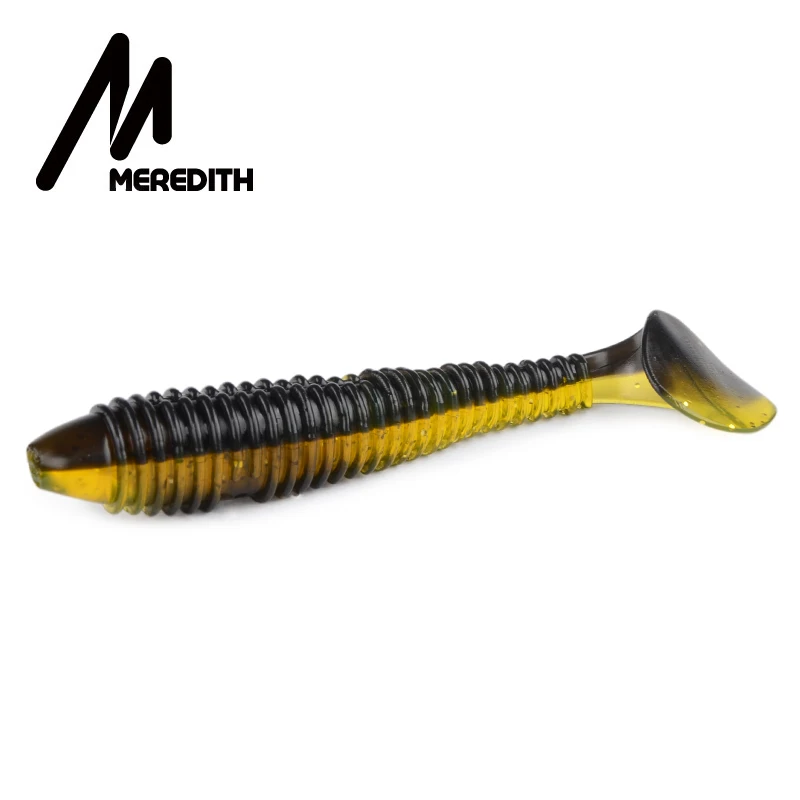 Рыболовные приманки MEREDITH, FAT Swing Impact Swimbait 85 мм/5,5 г, 10 шт./лот, мягкие приманки, мягкие приманки для рыбалки, приманки для окуня - Цвет: G